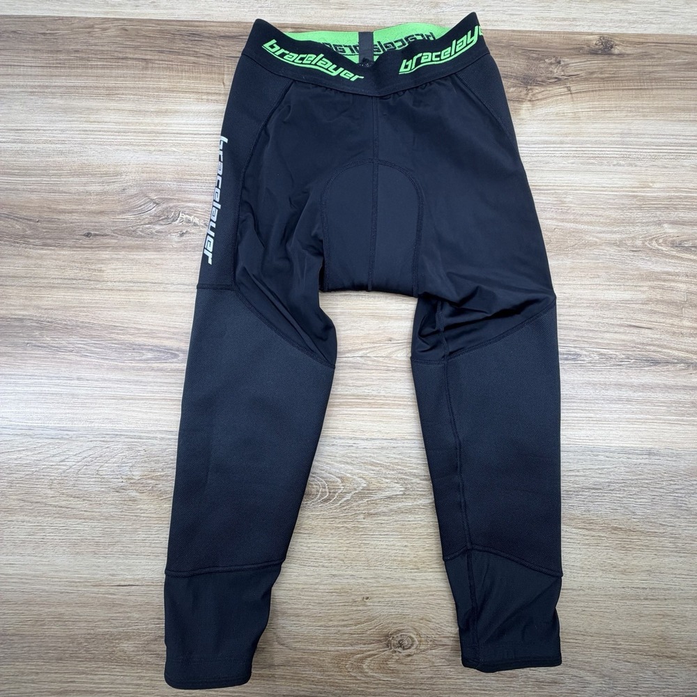 Bracelayer Knee Support Compression Pants Unisex Size Large KXV Bike Pant Black